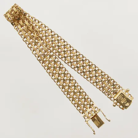 Armband X-länk längd 18,5cm, bredd 11mm, 18K Vikt: 16,1 g