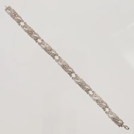 Armband markasiter 19cm bredd 8mm 925/1000 Silver 12,6g.