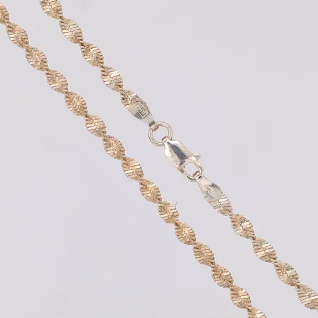 Kedja tvinnad Guldfynd 45,5cm bredd 3,3mm, silver 925/1000 Vikt: 6,8 g