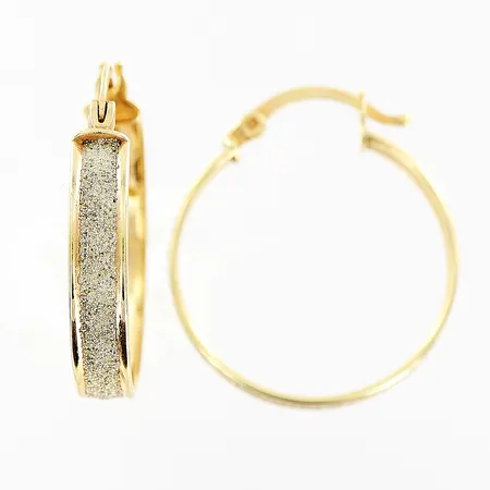 Örhängen med konstmassa 24mm, missfärgningar, 18K Vikt: 1,9 g