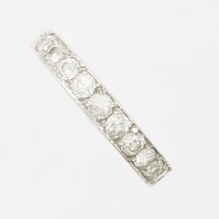 Alliansring med vita stenar stl:17, bredd 3mm, 925/1000 silver, Vikt: 2,1g Vikt: 2,1 g