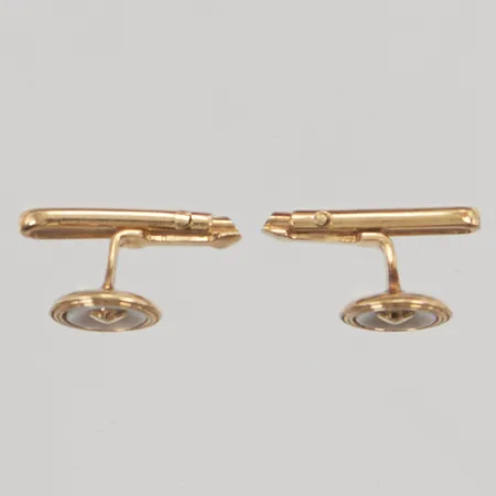 Manschettknappar 8mm 14K 2,5g.