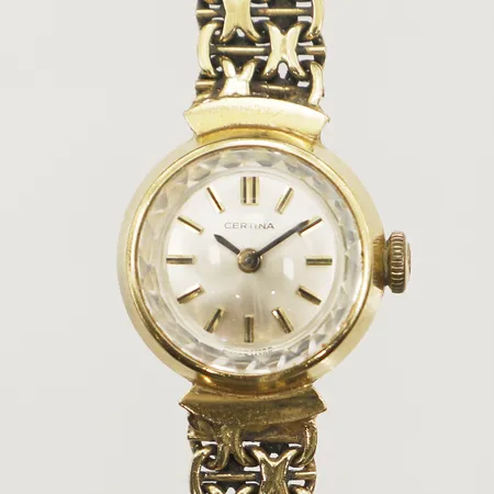 Damur Certina 18K Ø17mm, armband X-länk längd 17cm inkl ur, 18K 