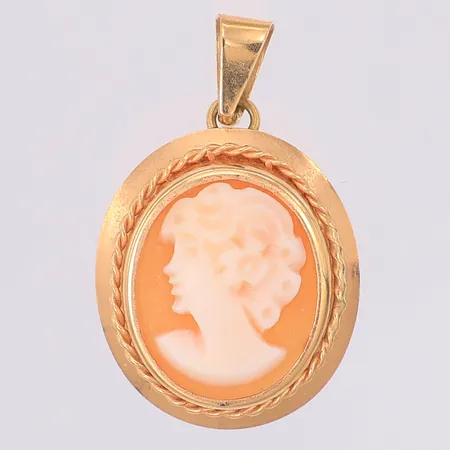 Hänge kamé 21mm 18K Vikt: 1,2 g