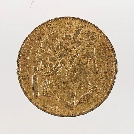 Mynt 20 Franc Ceres 1851 Ø21mm 21,6k 6,4g Vikt: 6,4 g