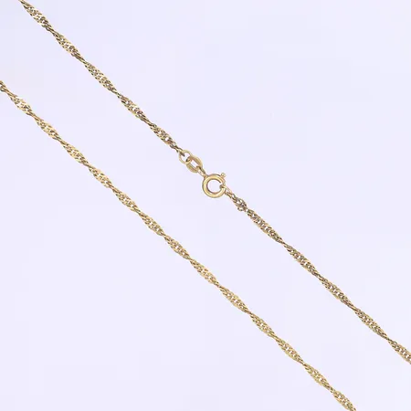 Halskedja Singapore Balestra längd 56cm bredd 2mm 18K Vikt: 5,8 g