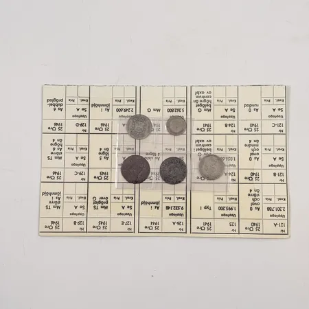 Mynt 5 st. Vikt: 0 g