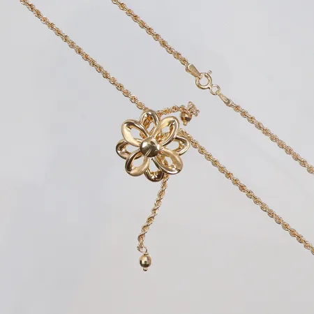 Collier längd 44cm, bredd 2-50mm, GHA, 18K Vikt: 5,8 g