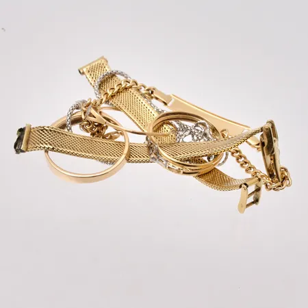 Diverse defekt guld, 18K, 21,92g.