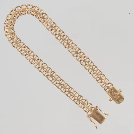 Armband x-länk med stav 18,3cm bredd 3mm 18K 8,7g.