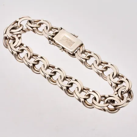 Armband 20cm, Bismarck, bredd 11,5mm, NSE, silver 925/1000, 34,63g.