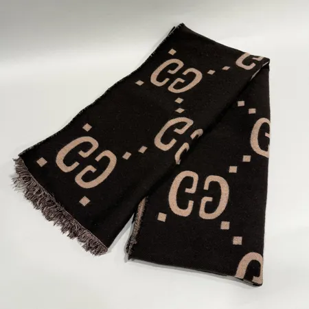 Scarf Gucci GG Jacquard ull/silke, 190x35cm, ytterkartong, inga andra tillbehör 