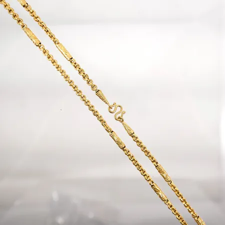 Kedja längd 60cm bredd 4-4,5mm 23k 15,3g Vikt: 15,3 g