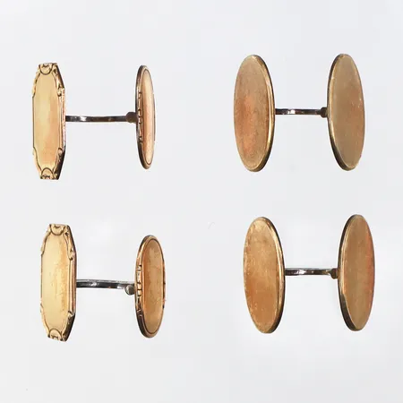 Manschettknappar 2 par silver. Vikt: 19,2 g