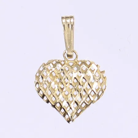 Hänge hjärta längd 20mm bredd 15mm GHA 18K  Vikt: 0,7 g