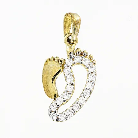 Hänge med kubisk zirkonia 18mm, 8K Vikt: 0,7 g