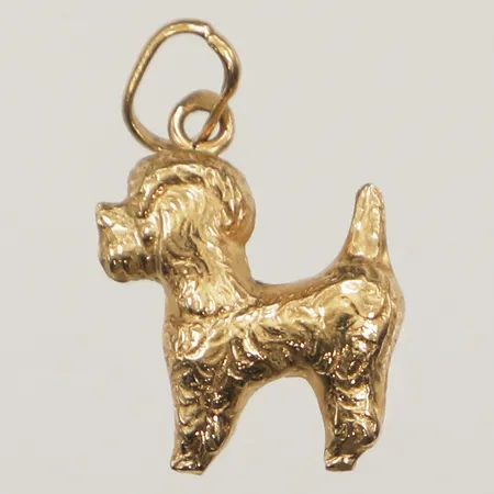 Hänge pudel, längd 20mm, bredd 12mm, 18K  Vikt: 1 g