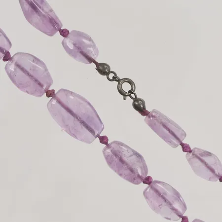 Collier med ametister 48cm 8-12mm.