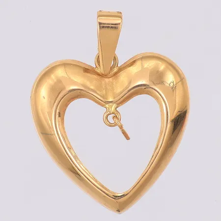 Hänge hjärta Hallberg 26mm, defekt saknar pärla, 18K Vikt: 1,2 g
