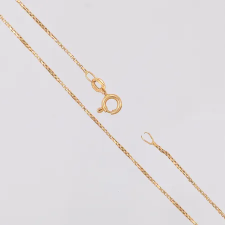 Kedja Venezia 39,5cm bredd 1mm, defekt ögla, sliten, 18K Vikt: 2,7 g