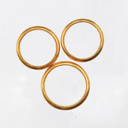 Ringar 3 st med gravyrer,23k. Vikt: 21,7 g