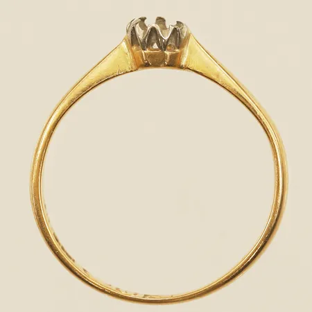 Ring saknar sten, stl: 15¼, defekt, 18K Vikt: 1,4 g