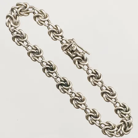 Armband längd 21cm, bredd 8,4mm, segt lås, silver Vikt: 21,8 g