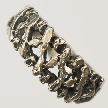 Ring stl:19½ bredd 9,9mm, silver  Vikt: 5,9 g