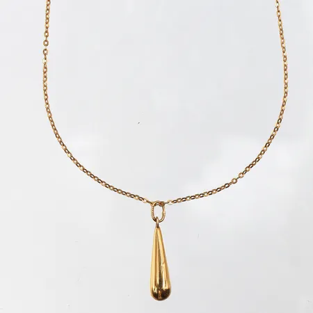 Collier med hänge,längd ca 46 cm,hängets höjd ca 21 mm,18k. Vikt: 2,5 g