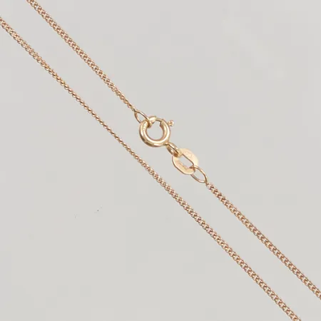 Kedja pansar 42cm bredd 1mm 18K 2,1g.