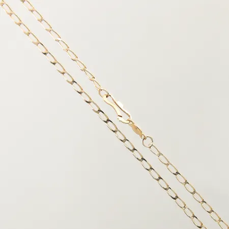 Kedja gles Pansar längd 51,5cm bredd 2,2mm 14K  Vikt: 4,3 g