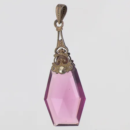 Hänge lila sten pyriter 45mm, 830/1000 silver Vikt: 4,8 g