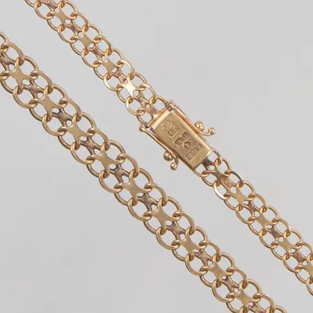 Collier x-länk 48cm bredd 5-7mm 18K 16,5g.