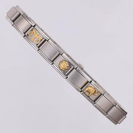 Armband Nomination tre berlocker 18K, metall