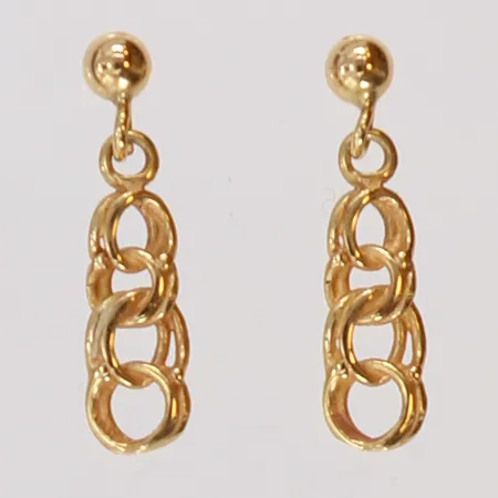 Ett par örhängen Bismarck 17x4,5mm 18K.  Vikt: 1,3 g