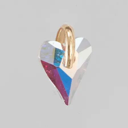 Hänge 12mm vit sten 18K 0,9g.