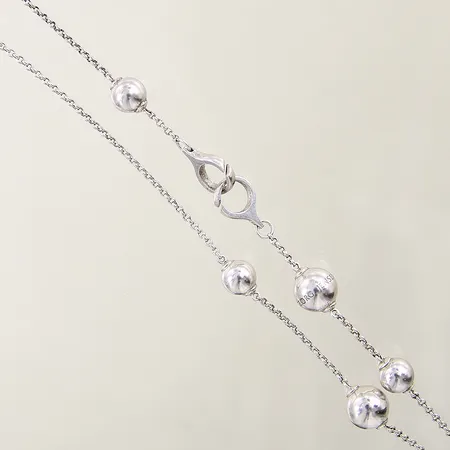 Collier Georg Jensen "Sphere" längd 103cm bredd 1-12mm silver 925/1000 Vikt: 37 g