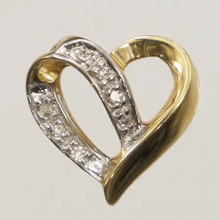 Hänge med diamanter 7xca0,005ct, Øca12,5mm, GHA, 18K Vikt: 1,1 g