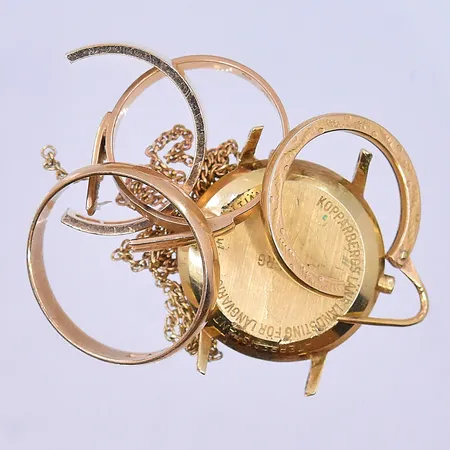 Diverse guld 18K. Vikt: 18 g
