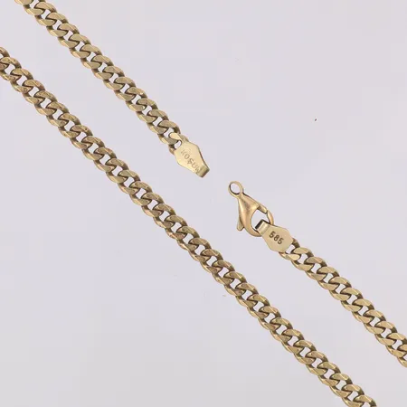 Kedja Pansar 55cm bredd 3,5mm, defekt lås, 14K Vikt: 18,7 g