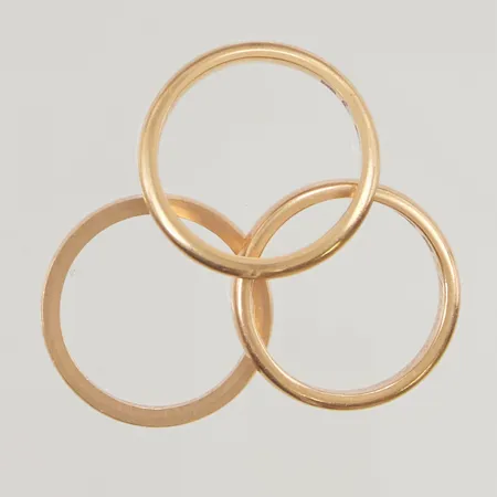 3 Ringar gravyrer 18K 13,2g.