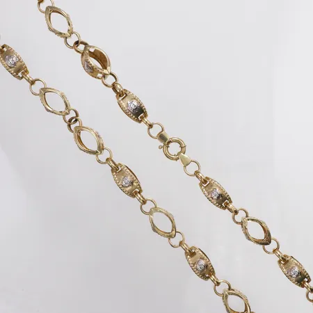 Collier längd 64cm bredd 8-12mm, tvåfärgad, ihålig, 14K Vikt: 22,6 g