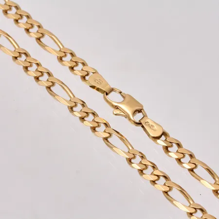 Kedja Figaro 50,5cm, bredd 4,5mm, Unoaerre, fint skick, 18K 24,44g.