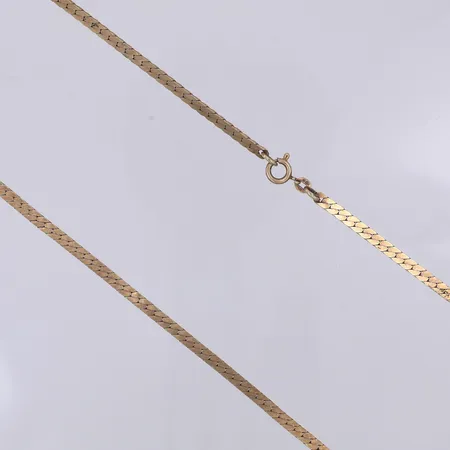 Collier 45,2cm bredd 3,3mm Balestra, förgyllt silver 925/1000 Vikt: 12 g