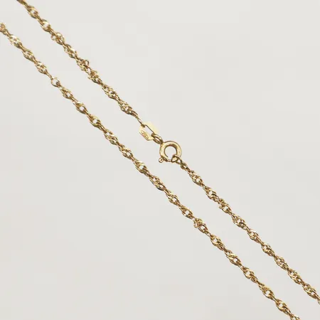 Kedja Singapore, längd 50cm, bredd 1,4mm, GHA 18K  Vikt: 4,1 g
