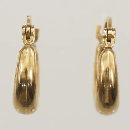 Ett par creoler Ø13mm, bredd 4mm, 18K Vikt: 1,5 g