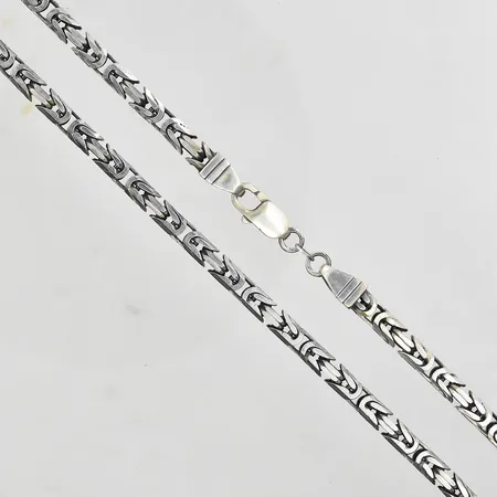 Kedja Kejsarlänk GHA längd 50cm bredd 5mm, 925/1000 silver. Vikt: 58 g