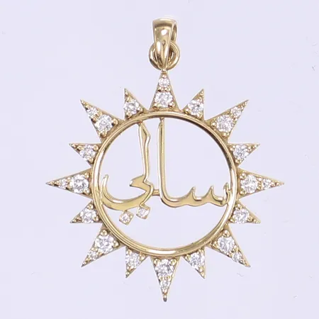 Hänge med diamanter totalt ca 0,16ctv 18K Vikt: 2,7 g