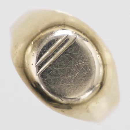 Klackring Italy stl:18½ bredd 3,5-12,6mm, skev, 14K Vikt: 2,7 g