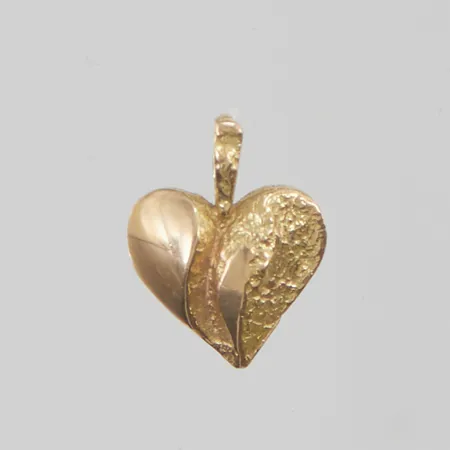 Hänge "hjärta" 14mm 18K 0,9g.